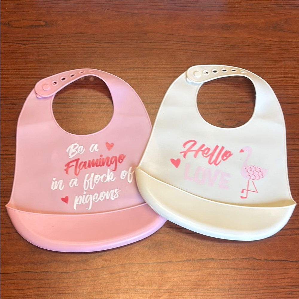 Luvable Friends Silicone Bibs bundle of 2